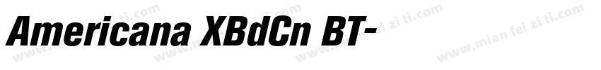 Americana XBdCn BT字体转换
